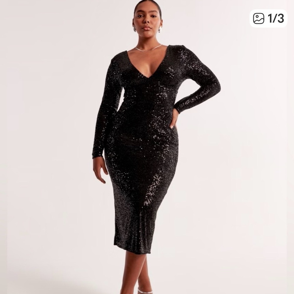Abercrombie &‎ Fitch black sequined dress